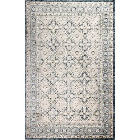 Bashian Bashian B128-GY-2.6X4.6-BR106 2 ft. 6 in. x 4 ft. 6 in. Bradford Collection Transitional Polyester Power Loom Area Rug; Grey B128-GY-2.6X4.6-BR106